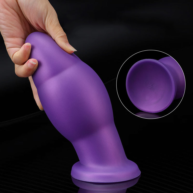 Soft Cannon-Shaped Anal Plug Liquid Silicone Suction Cup Waterproof Pleasure Toy for Beginners & Advanced Users