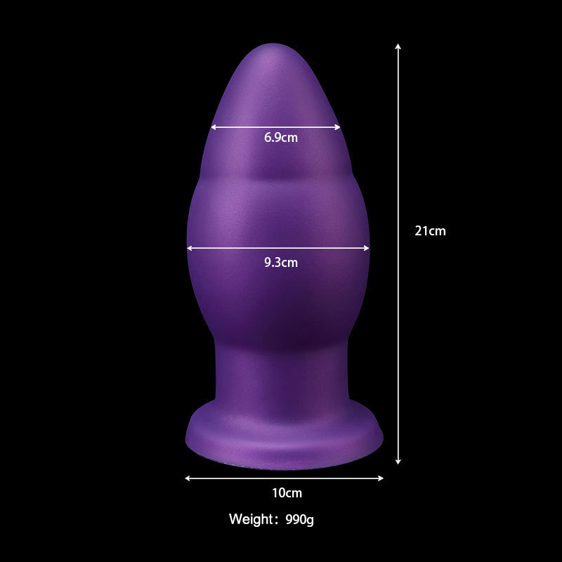 Soft Cannon-Shaped Anal Plug Liquid Silicone Suction Cup Waterproof Pleasure Toy for Beginners & Advanced Users