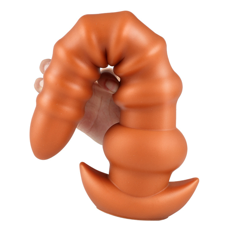 Liquid Silicone Textured G-Spot Dildo with Suction Cup Waterproof Adult Silicone Toy for Women