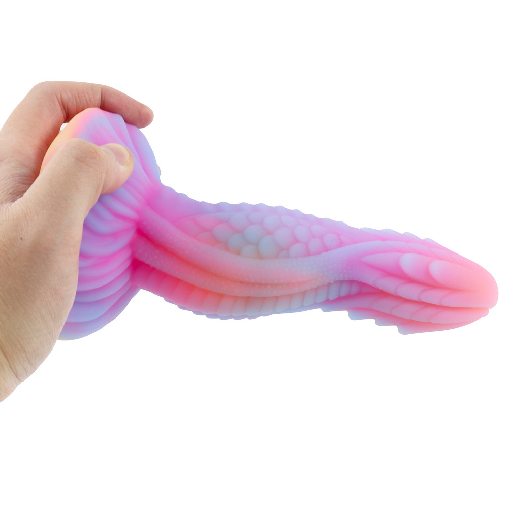 Glow-in-the-Dark Mermaid Fantasy Silicone Dildo – Waterproof Liquid Silicone with Soft Textured Design