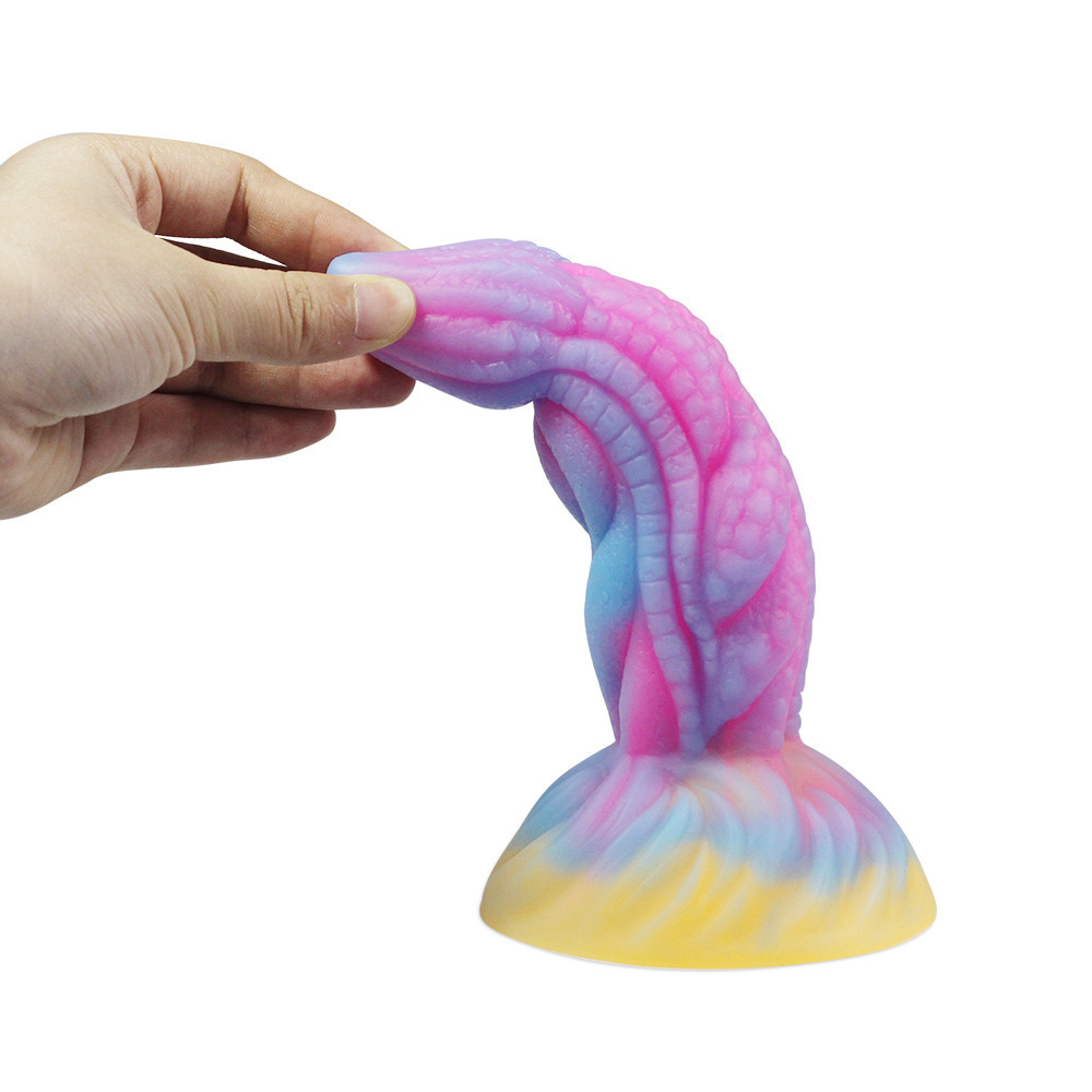Glow-in-the-Dark Mermaid Fantasy Silicone Dildo – Waterproof Liquid Silicone with Soft Textured Design
