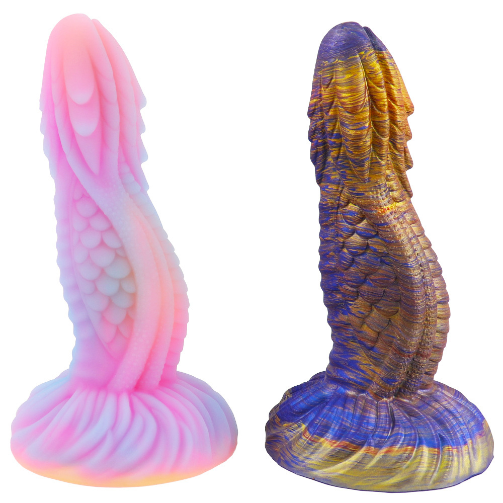 Glow-in-the-Dark Mermaid Fantasy Silicone Dildo – Waterproof Liquid Silicone with Soft Textured Design