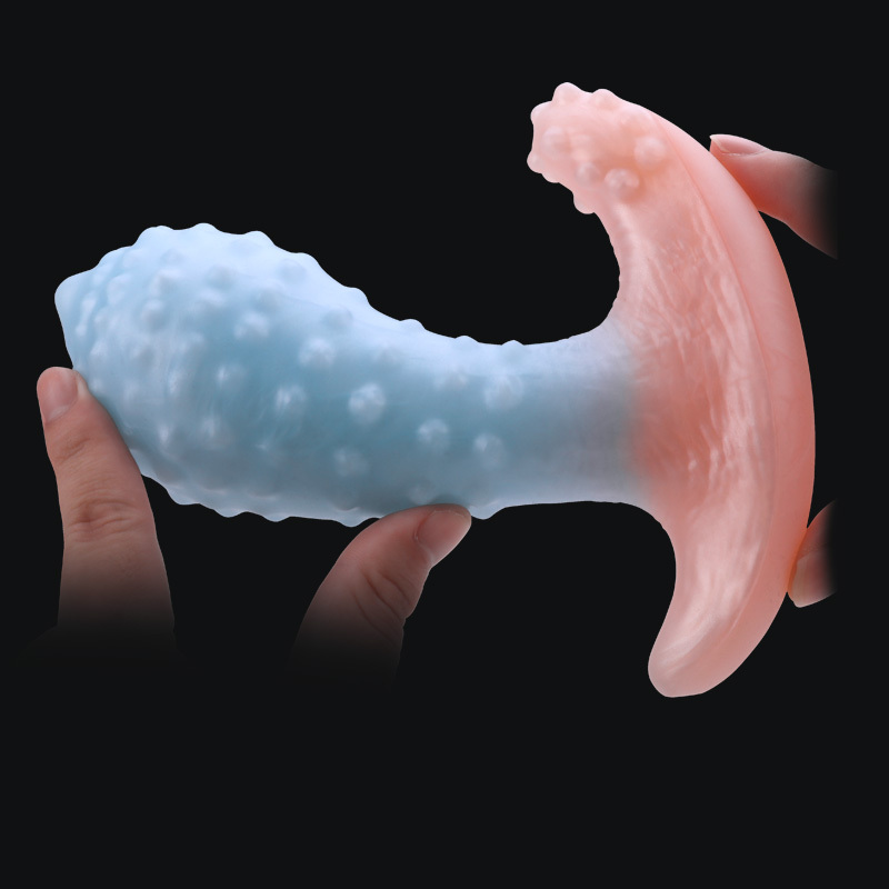 Invisible Wearable Silicone Anal Plug – Waterproof Liquid Silicone Butt Plug with Textured Design & Discreet Base