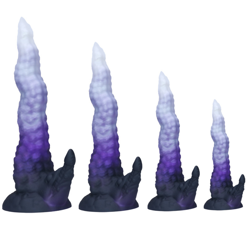 Fantasy Unicorn Dragon Textured Silicone Dildo with Suction Cup – Waterproof Liquid Silicone Adult Toy