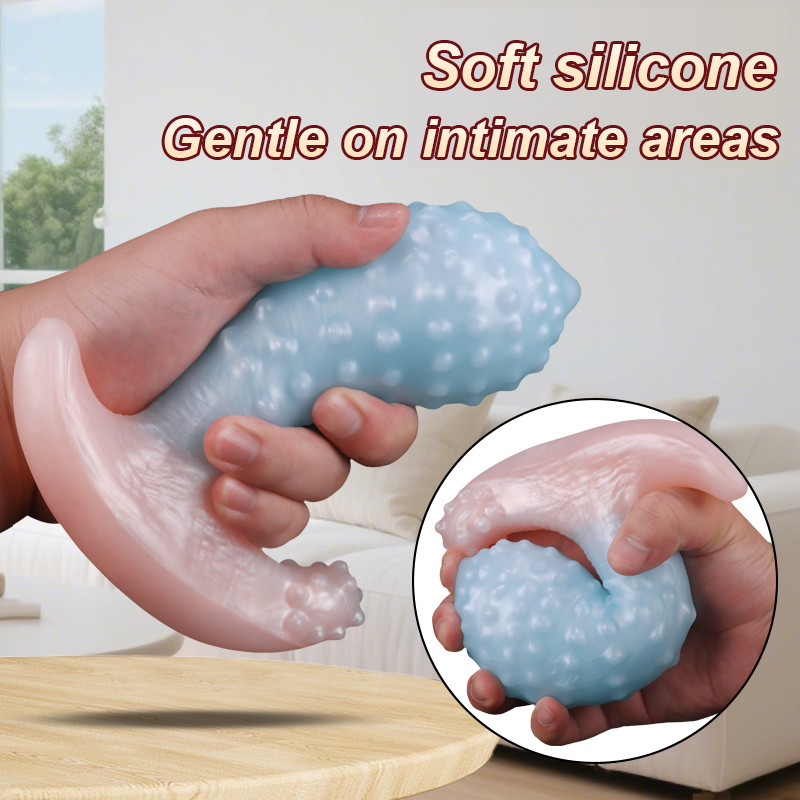Invisible Wearable Silicone Anal Plug – Waterproof Liquid Silicone Butt Plug with Textured Design & Discreet Base