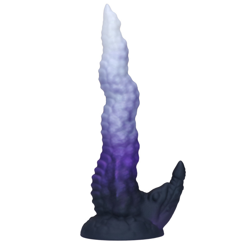 Fantasy Unicorn Dragon Textured Silicone Dildo with Suction Cup – Waterproof Liquid Silicone Adult Toy