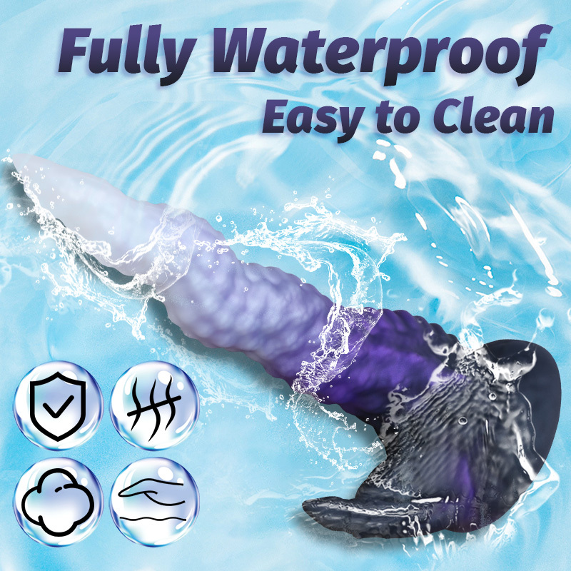 Fantasy Unicorn Dragon Textured Silicone Dildo with Suction Cup – Waterproof Liquid Silicone Adult Toy