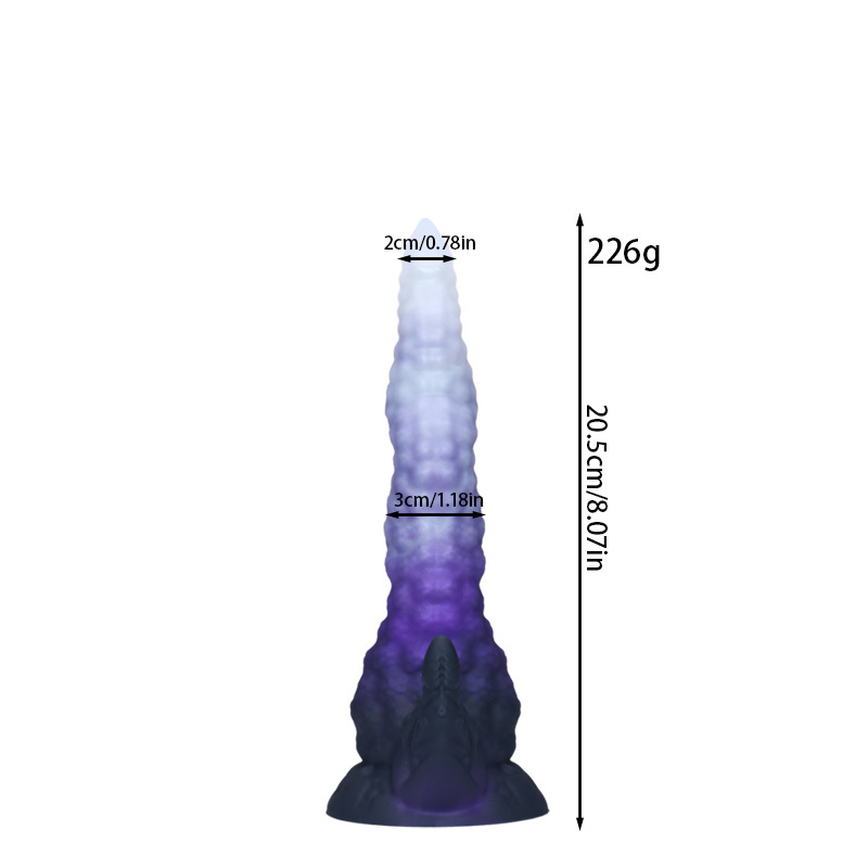 Fantasy Unicorn Dragon Textured Silicone Dildo with Suction Cup – Waterproof Liquid Silicone Adult Toy
