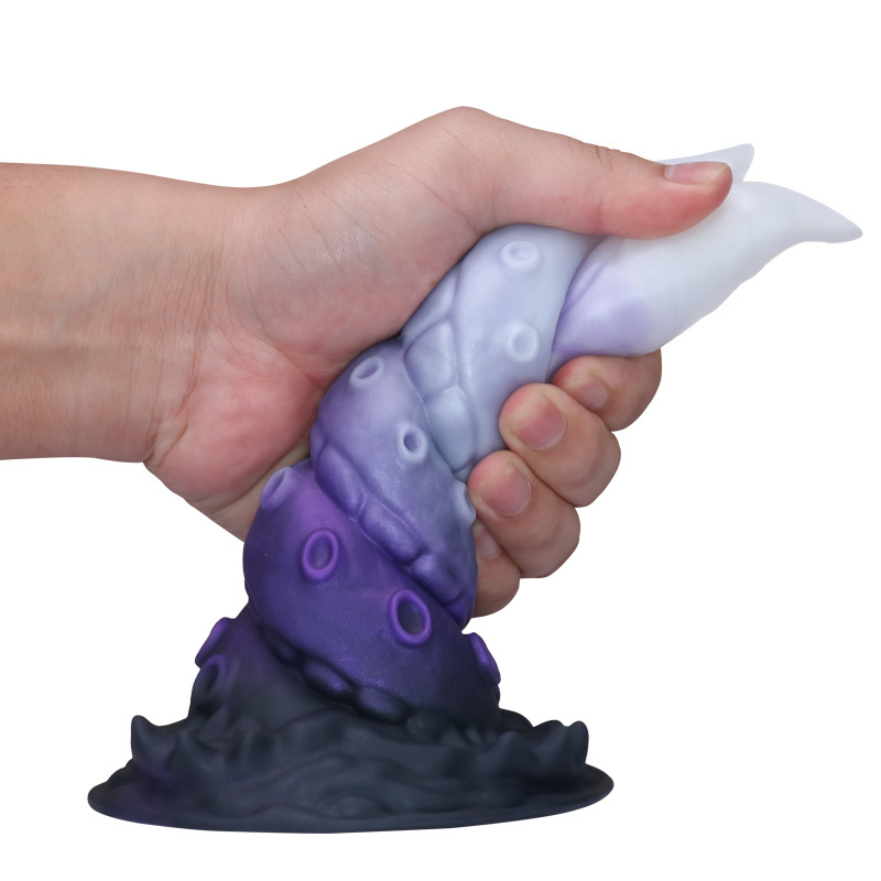 Fantasy Twin Kraken Tentacle Silicone Dildo with Suction Cup – Liquid Silicone Waterproof Textured Adult Toy (3 Sizes)