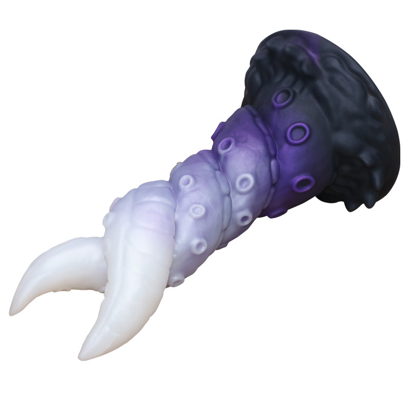 Fantasy Twin Kraken Tentacle Silicone Dildo with Suction Cup – Liquid Silicone Waterproof Textured Adult Toy (3 Sizes)