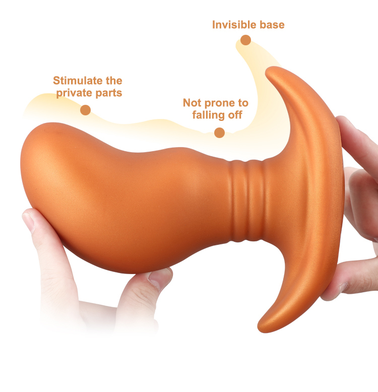 Mini Pea-Shaped Silicone Wearable Anal Plug – Soft Liquid Silicone, Waterproof, Stretchable, Hidden Base