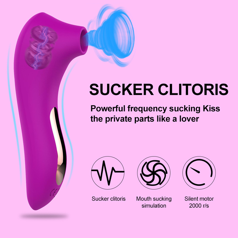 Clitoral Suction Vibrator for Women, 7 Modes, Silicone, Magnetic Charging