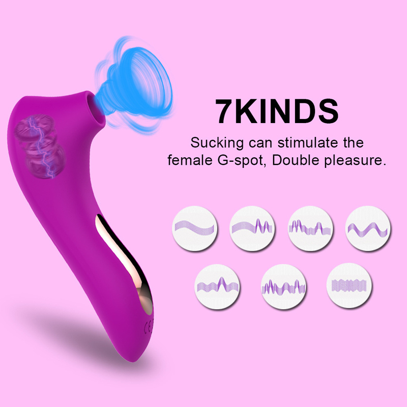 Clitoral Suction Vibrator for Women, 7 Modes, Silicone, Magnetic Charging