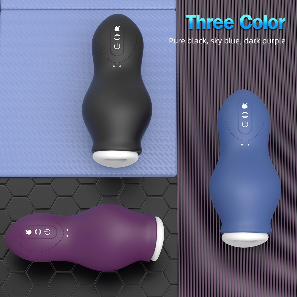 Automatic Male Masturbator with Suction & Vibration, 7 Modes, Liquid Silicone