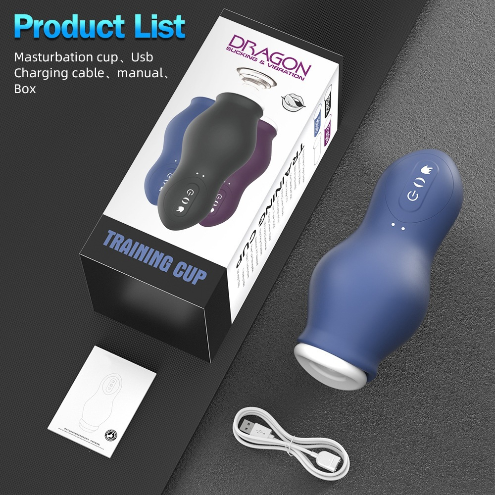 Automatic Male Masturbator with Suction & Vibration, 7 Modes, Liquid Silicone