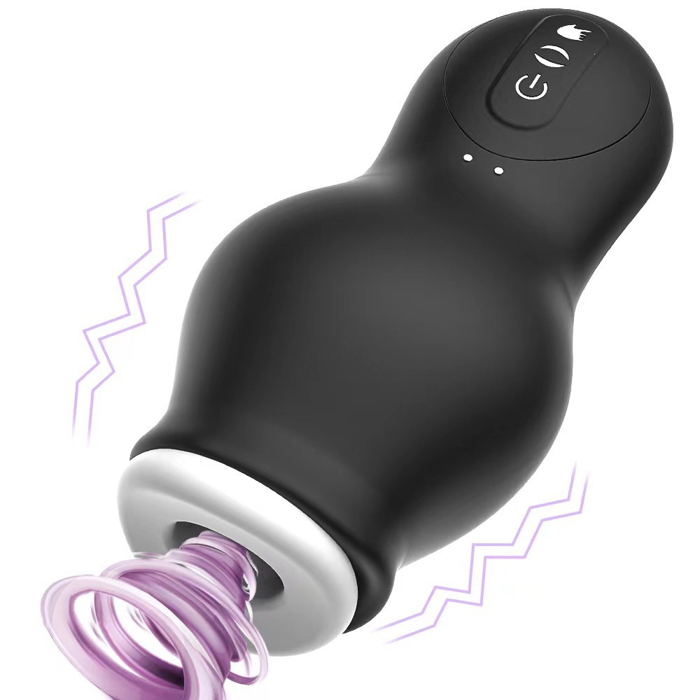Automatic Male Masturbator with Suction & Vibration, 7 Modes, Liquid Silicone