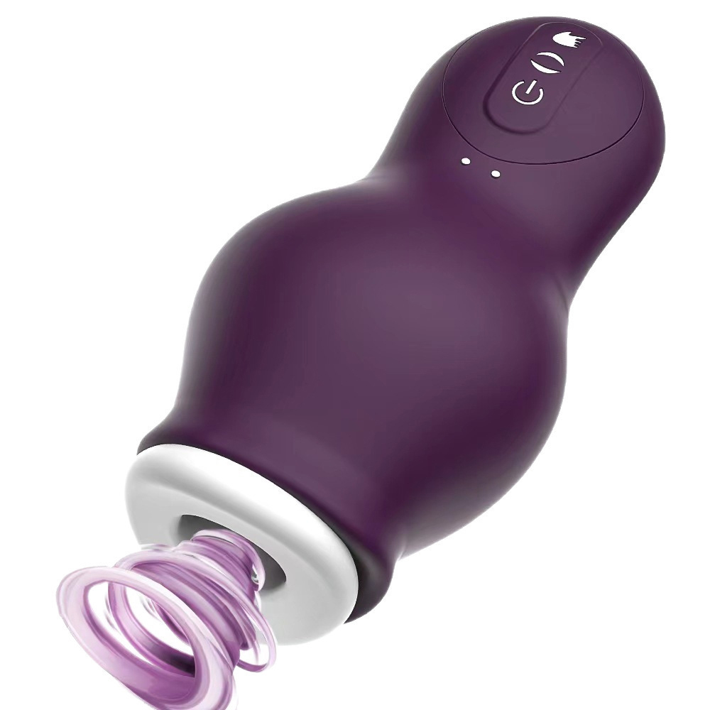 Automatic Male Masturbator with Suction & Vibration, 7 Modes, Liquid Silicone
