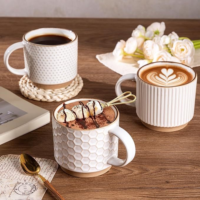 Textured Ceramic Coffee Cups