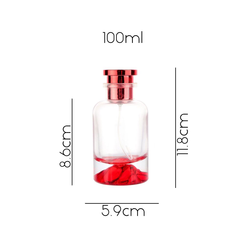 30ml 50ml 100ml Empty Luxury Flat Round Spray Fragrance Bottle Black Refillable Perfume Glass Bottle
