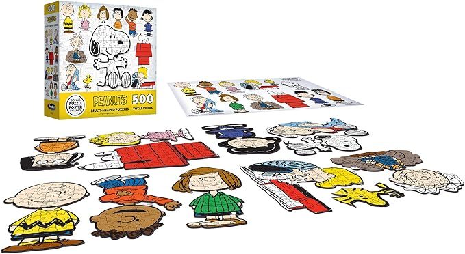 LPF Peanuts Multi-Shaped Featuring Snoopy & The Gang 500 Piece Jigsaw Puzzle, Multi-Colored (0079ZZAH)