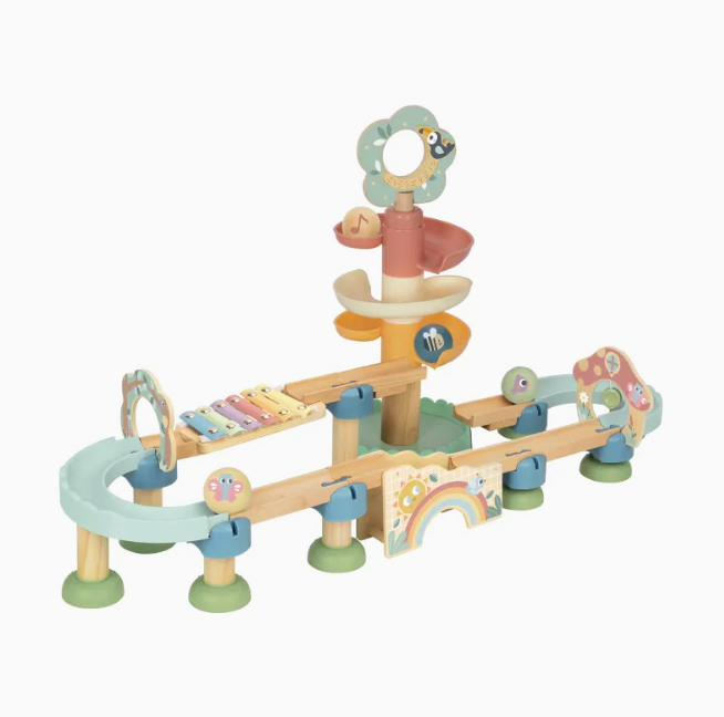 Track Ball Game Double Helix Racing Exercise Hands-on Assembly Ability Personal Interactive Educational Wooden Toy