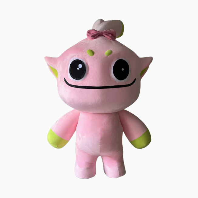 Kingee Stuffed Animal Plush Toy Clearance Cushion Pillow Dancing Pink Custom Mascot Mostume