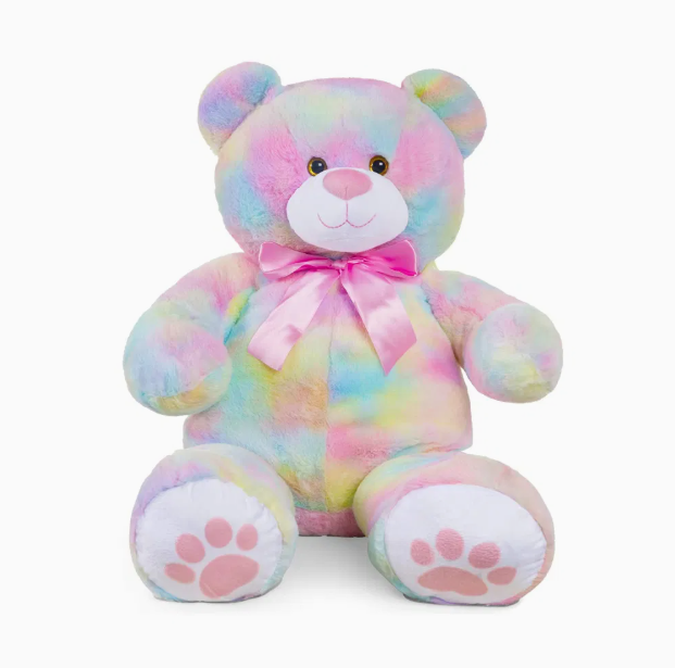 Raibow Colorful Teddy Bear Cuddly Fluffy Animal Plush Soft Stuffed Toy