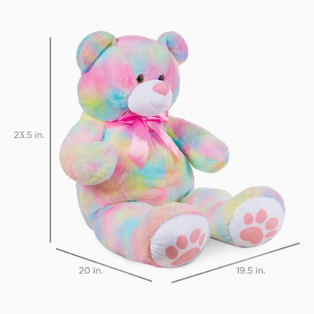 Raibow Colorful Teddy Bear Cuddly Fluffy Animal Plush Soft Stuffed Toy