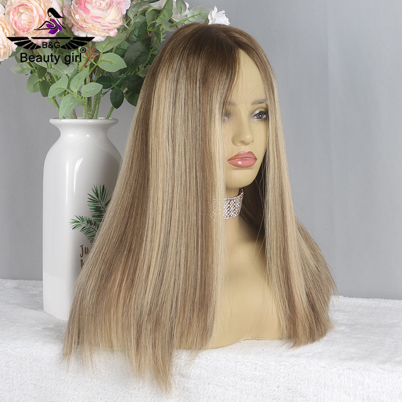 Wedding Daily Party Use Brown Wavy Wig for Women 26 Inch Middle Part Human Hair Wig with Natural Wavy Invisible Lace Wigs