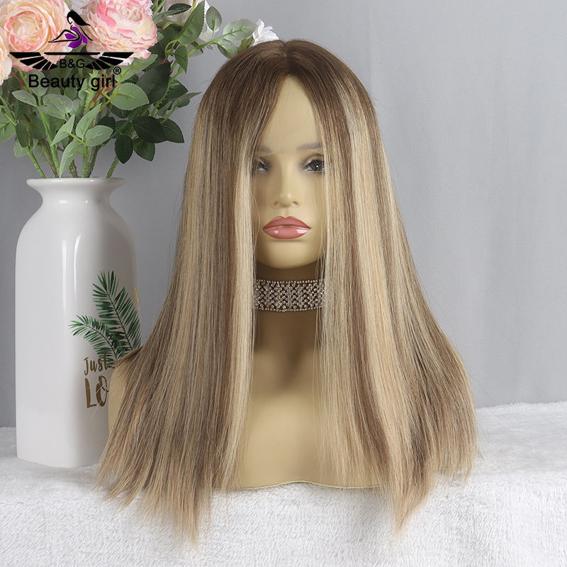 Wedding Daily Party Use Brown Wavy Wig for Women 26 Inch Middle Part Human Hair Wig with Natural Wavy Invisible Lace Wigs