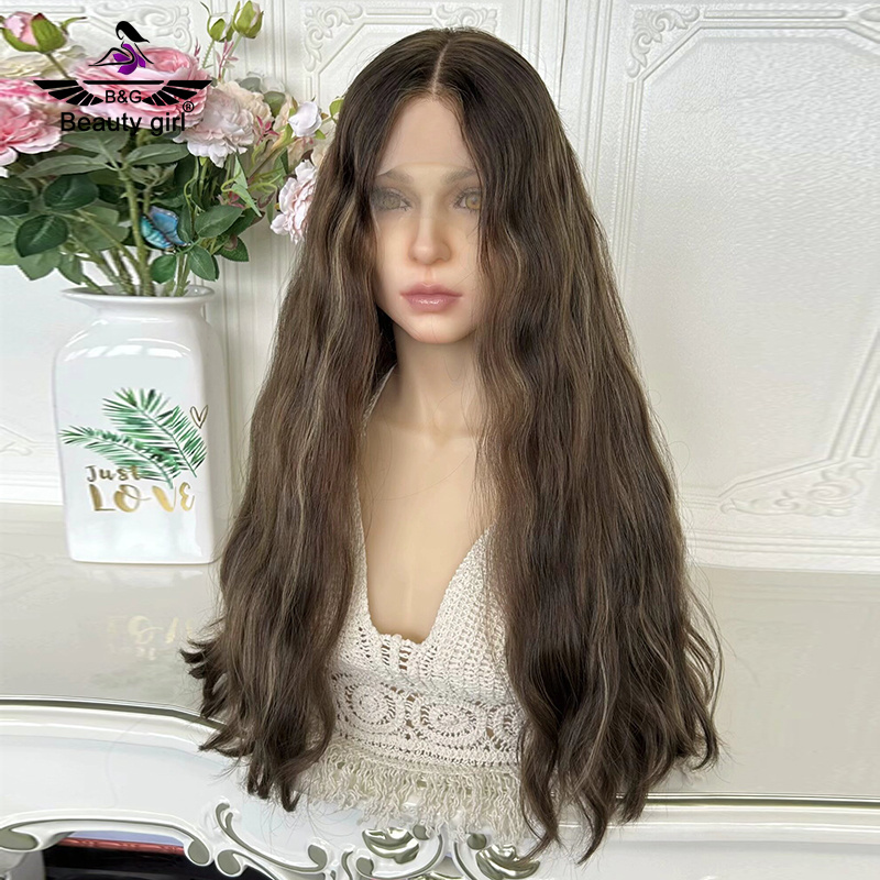 Luxury Light Ash Blonde Long Straight 100% Human Hair Invisible Lace Wig Preplucked Transparent Lace Swiss Glueless Lace Wig