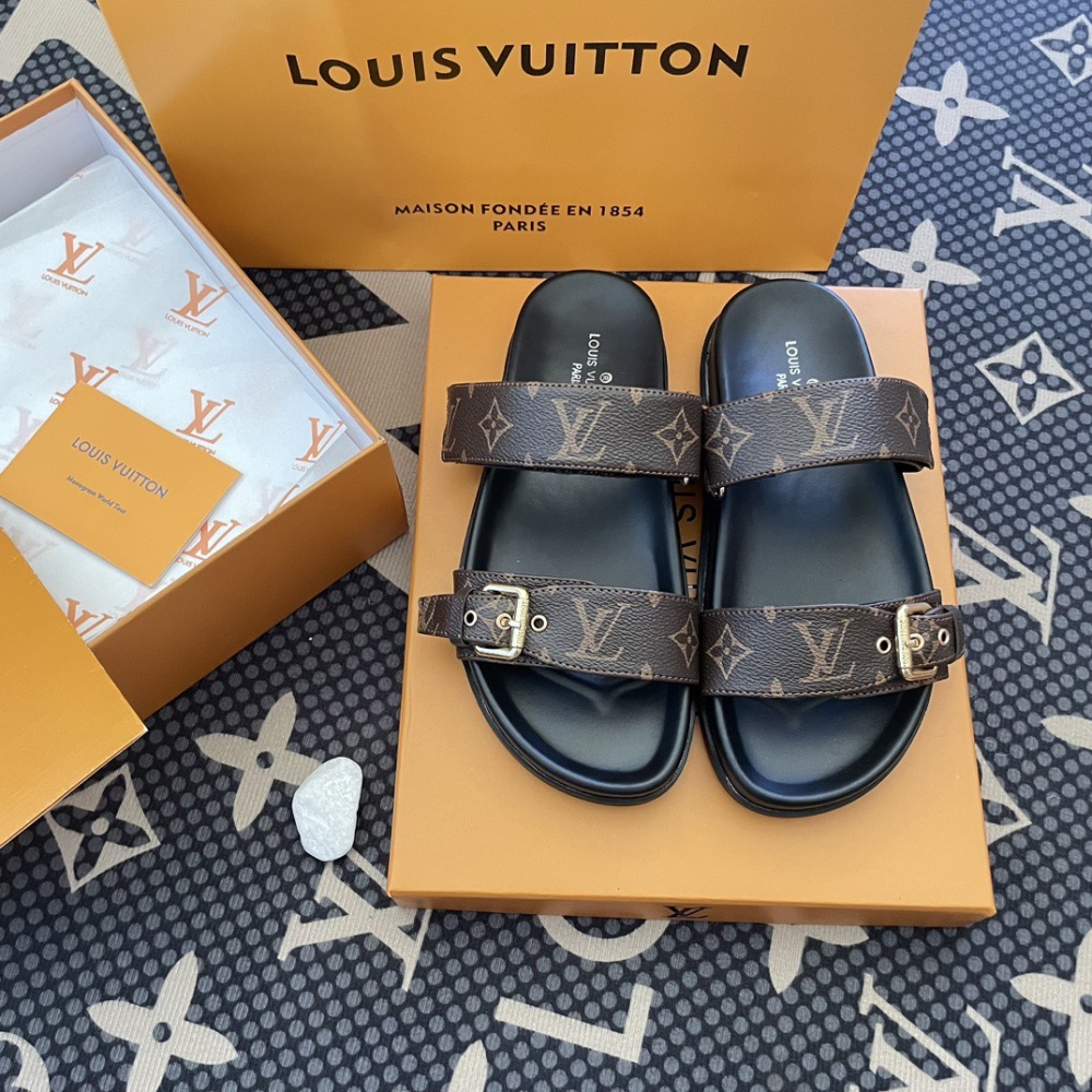 Louis Vuitton Men's/Women's LV Monogram Adjustable Buckle Slide