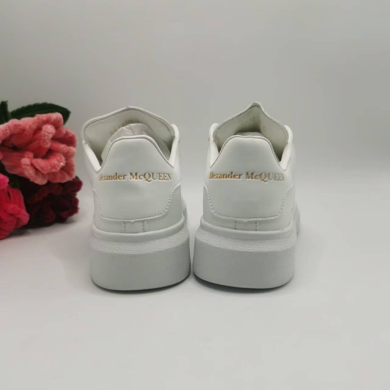 Alexander McQueen Oversized Platform Sneakers – Unisex White Leather Casual Shoes
