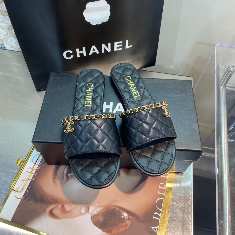 Replica Chanel Early Summer Show Line Flat Slippers EU35-41