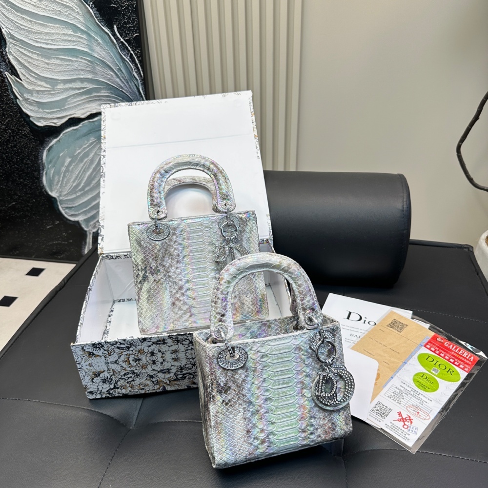 Replica Dior Himalaya Laser Crocodile Pattern Lady Dior Bag 17*15/19*17CM