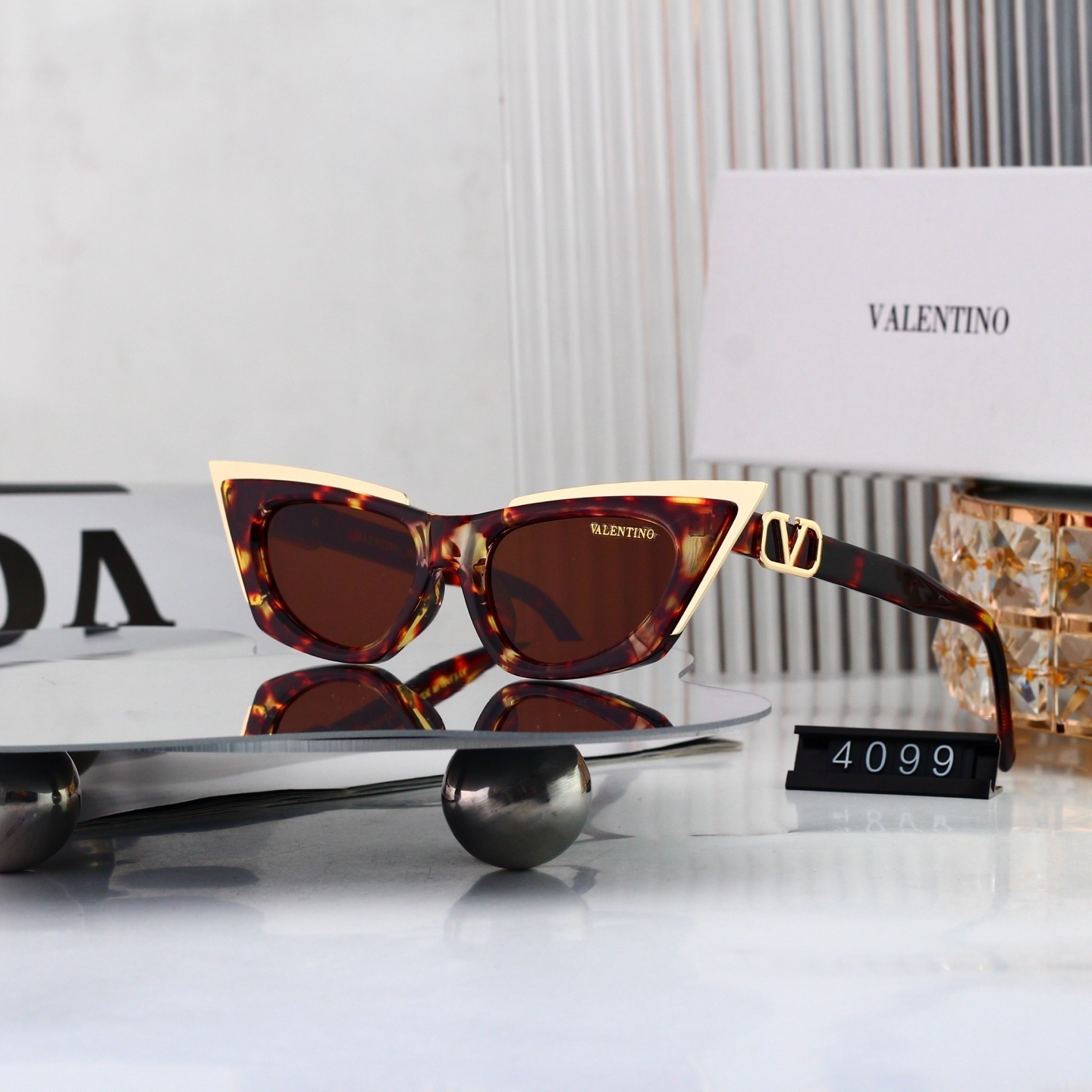 Valentino Luxury Designer Cat-Eye Sunglasses