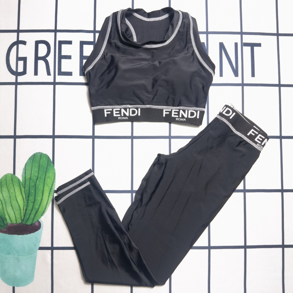 Women's Fendi Vest And Trousers Two Piece Swimsuit