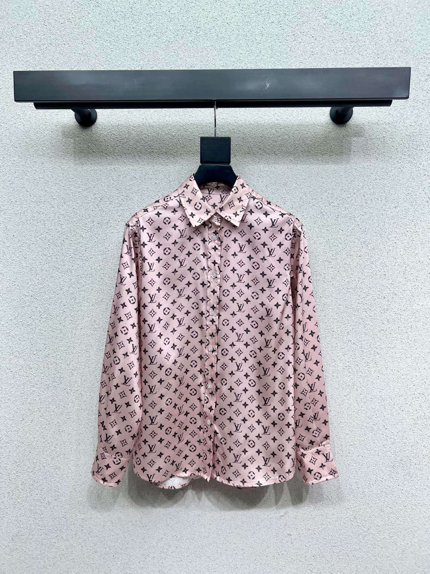 LV Classic Monogram Pink Shirt SML