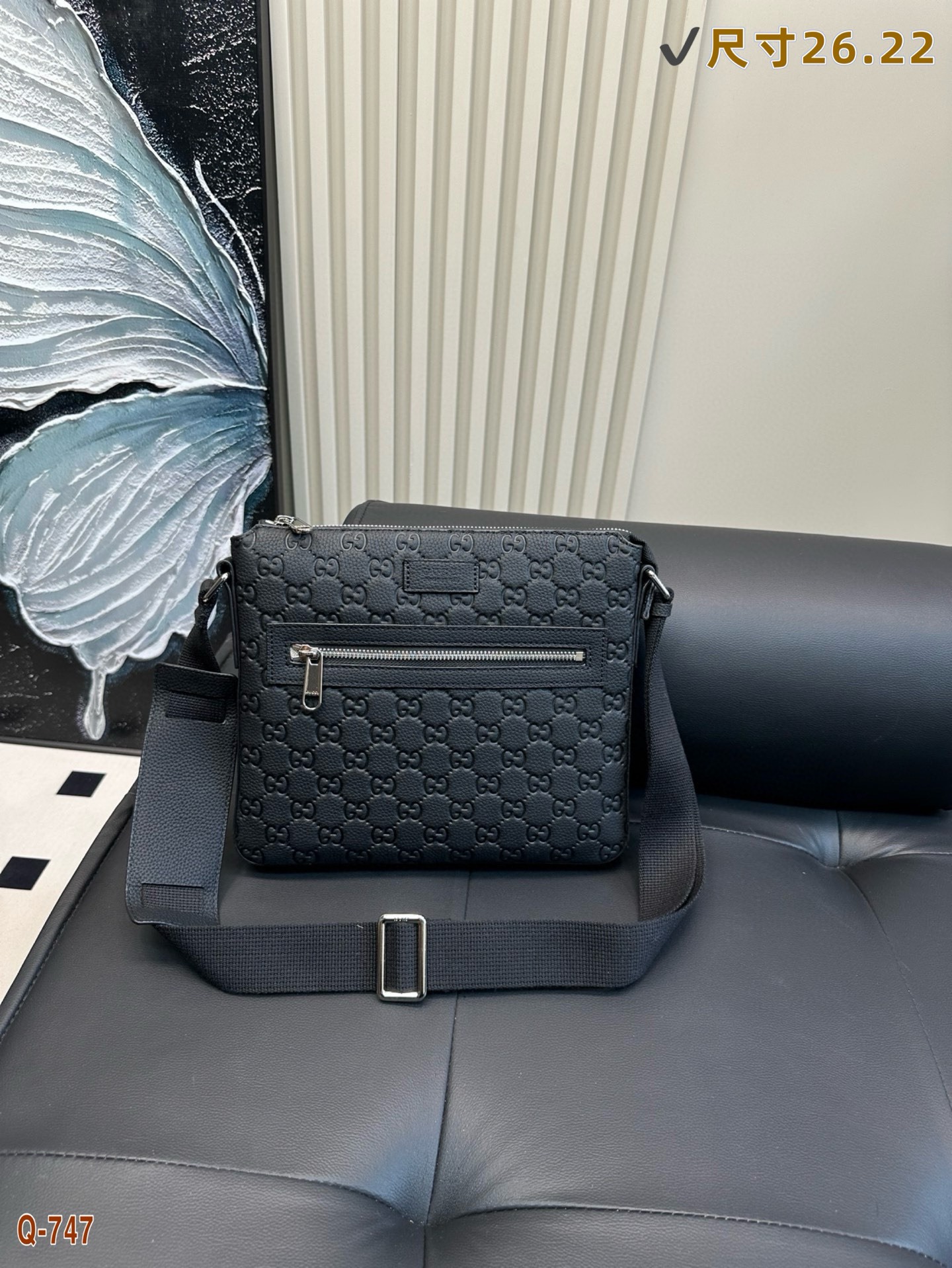 Replica Guccikeepall 25 Black Warrior Bag 26*22CM