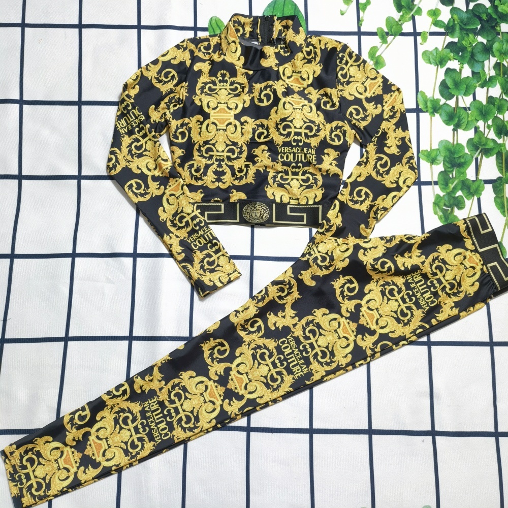 Women's Versace Long-Sleeved Two Piece Swimsuit