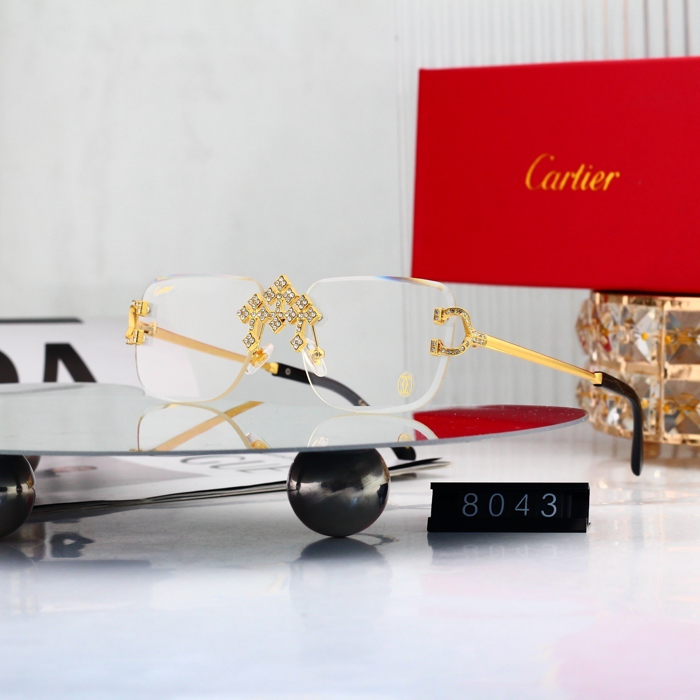Cartier Rimless Sunglasses 4325