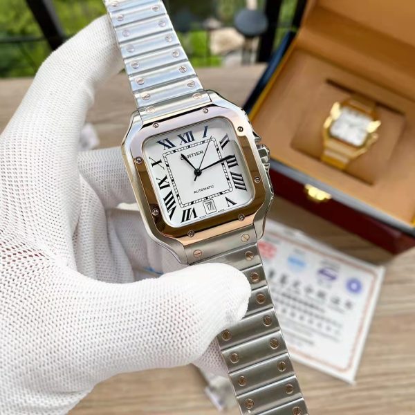 Replica Cartier Santos 904l Stainless Steel Automatic Mechanical Watch 34mm 38mm