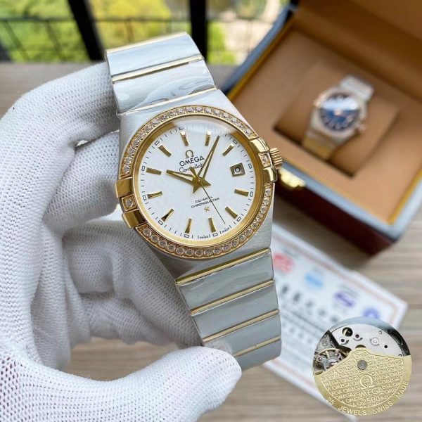 OMEGA Constellation 904l Stainless Steel Automatic Mechanical  Women Men 38mm  Watch