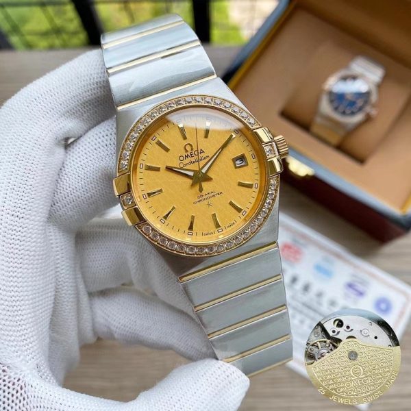 OMEGA Constellation 904l Stainless Steel Automatic Mechanical  Women Men 38mm  Watch
