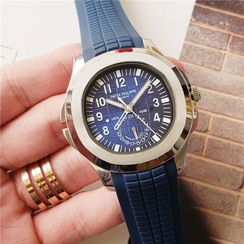Replica Patek Philippe GMT Mechanical Silver Case Watch