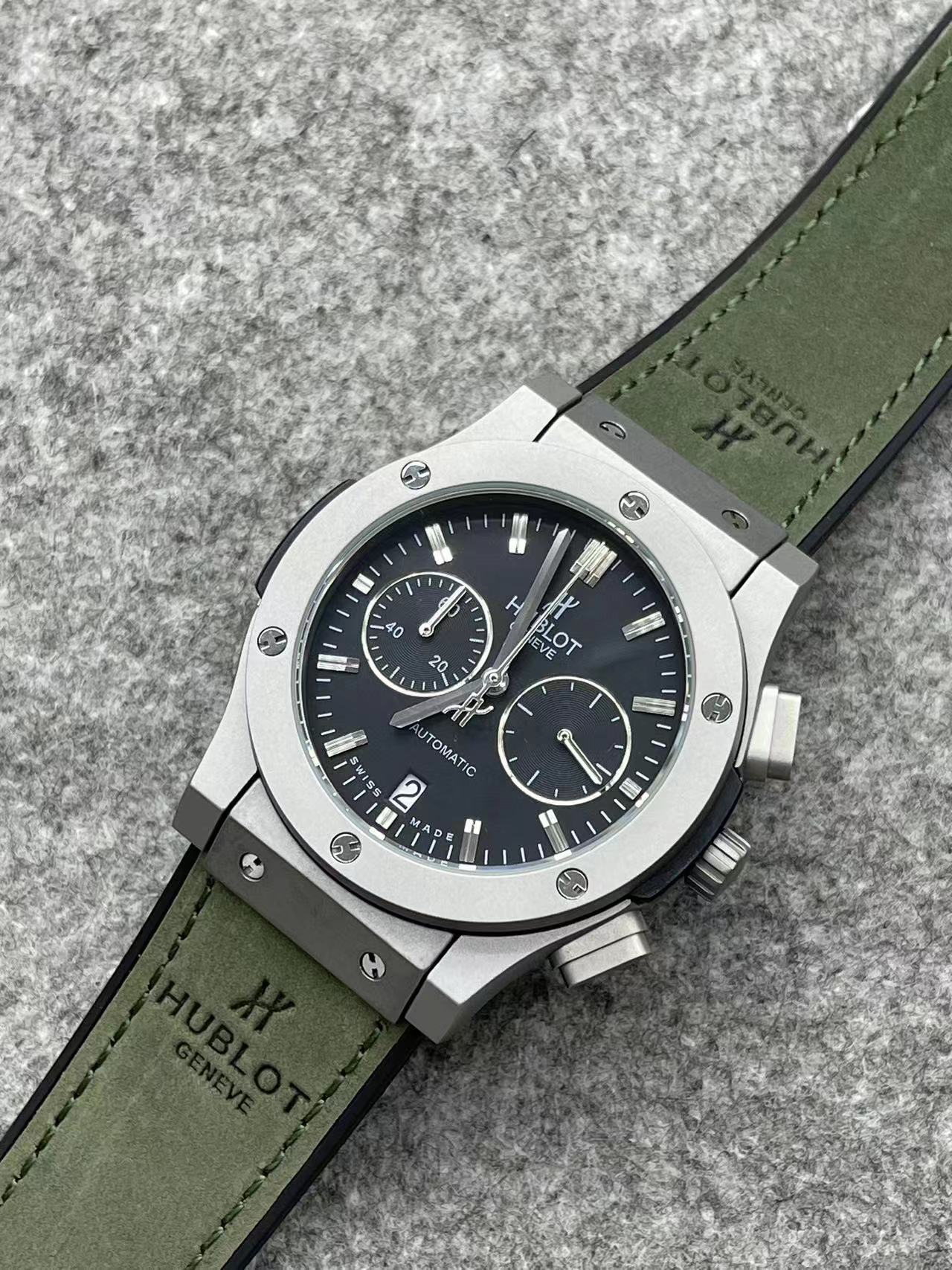Hublot Geneve  Top Quality Quartz 904L Stainless Steel Men  Watch 42mm