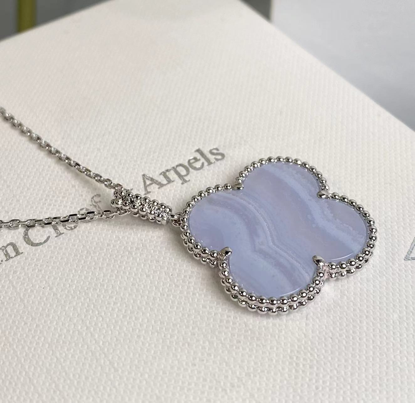Van Cleef &amp; Arpels Large Purple Chalcedony Necklace