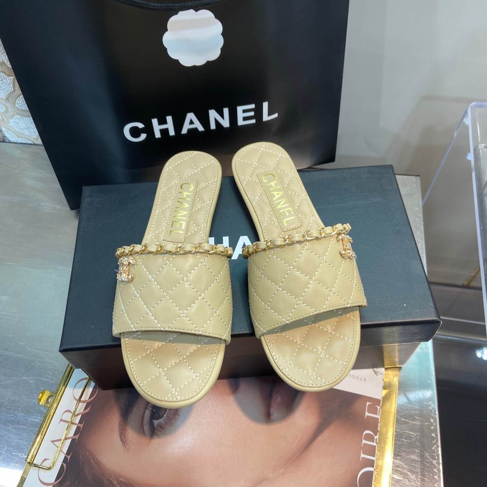 Replica Chanel Early Summer Show Line Flat Slippers EU35-41