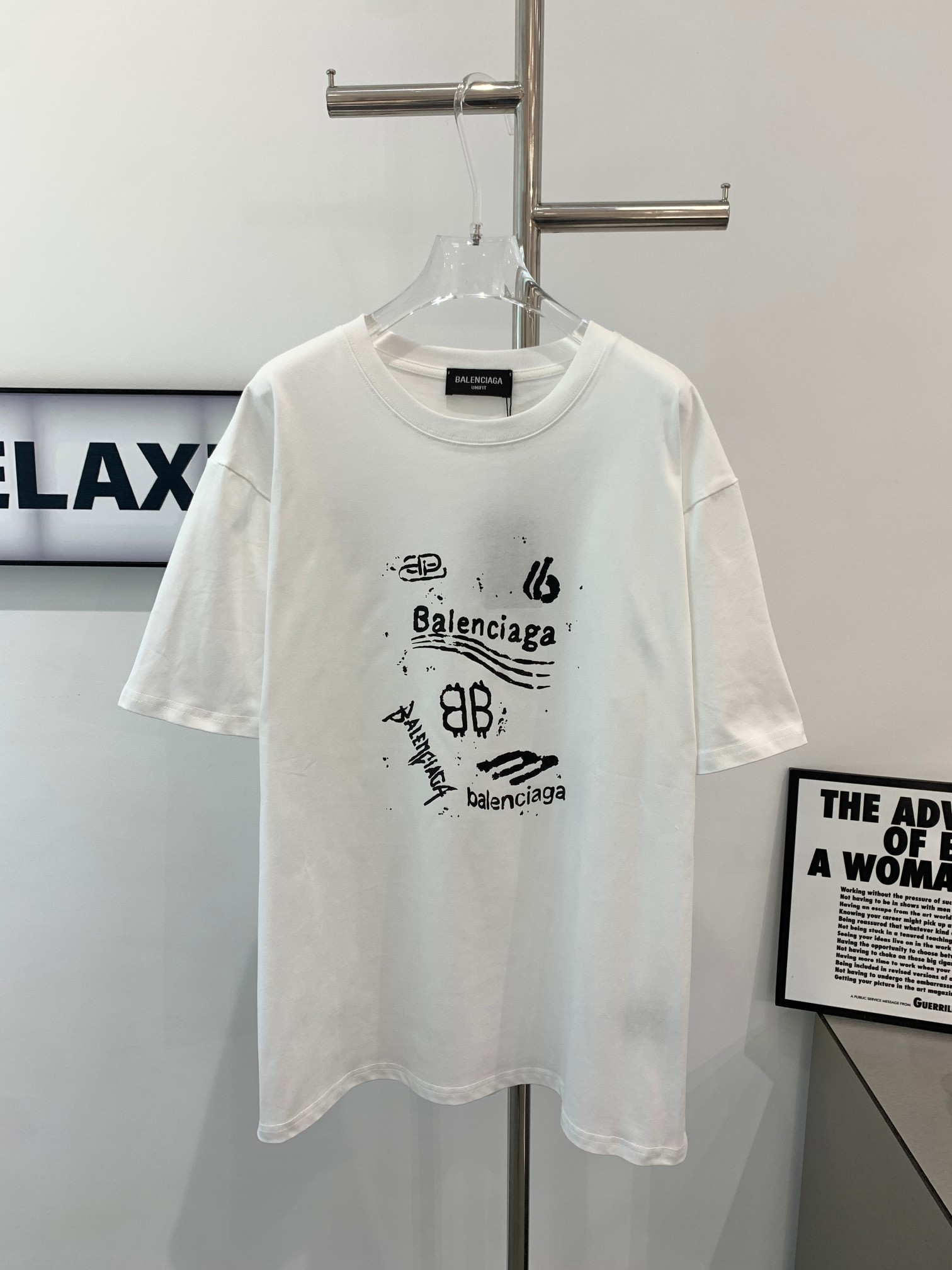 Balenciga Summer New Multi-LOGO Letter Print Round Neck Short Sleeves M-XXXL