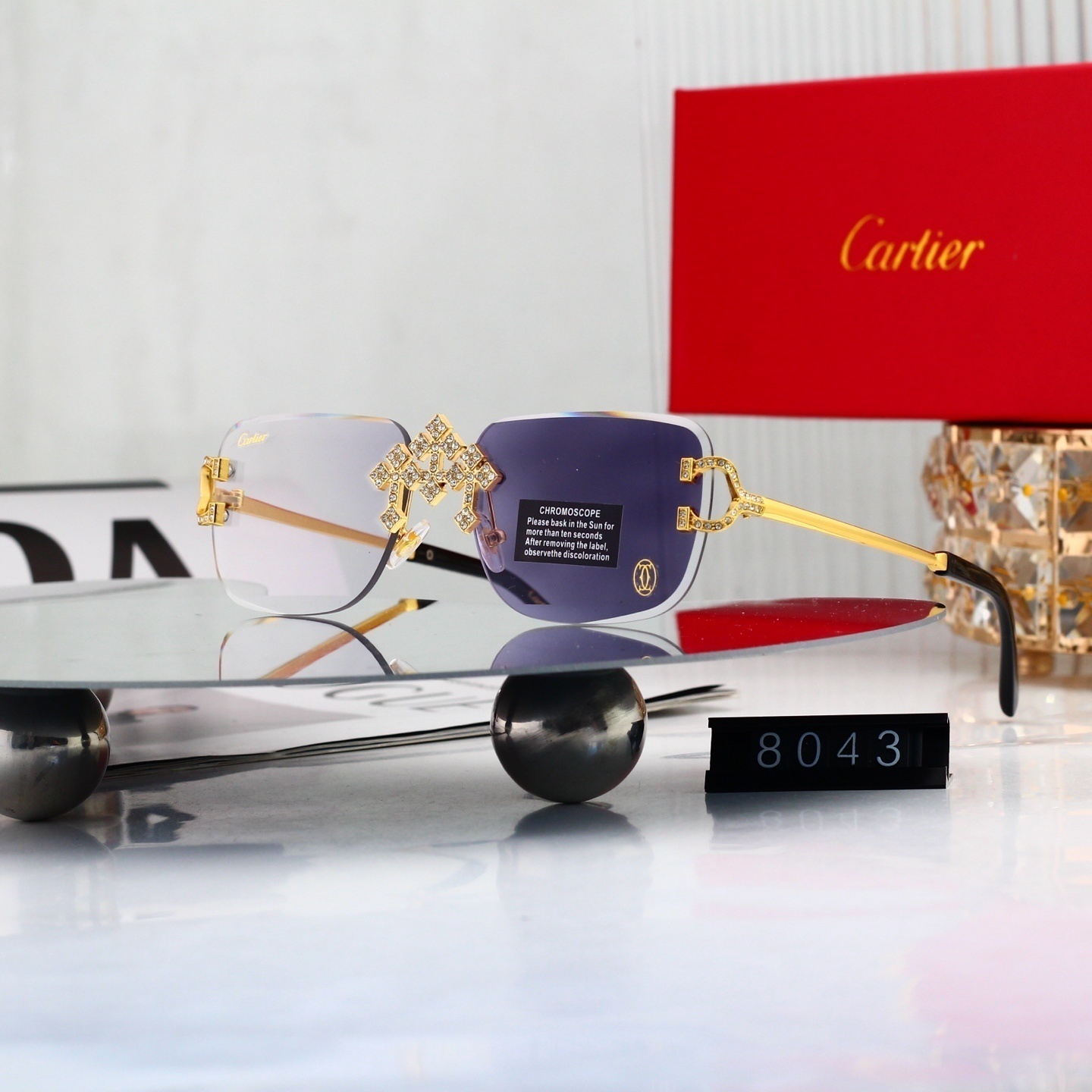 Cartier Rimless Sunglasses 4225